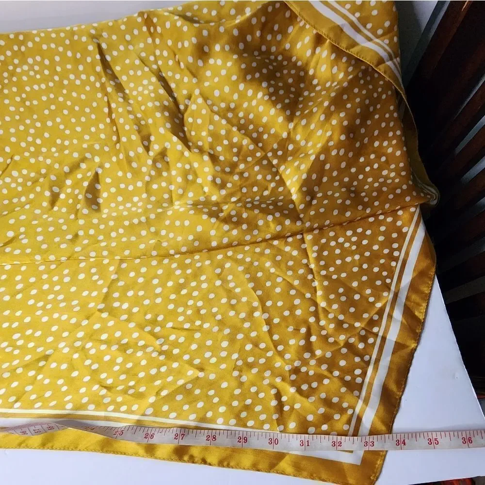 Angela O’Brien Cleobella Vegan Silky Scarf Polka Dots in Marigold